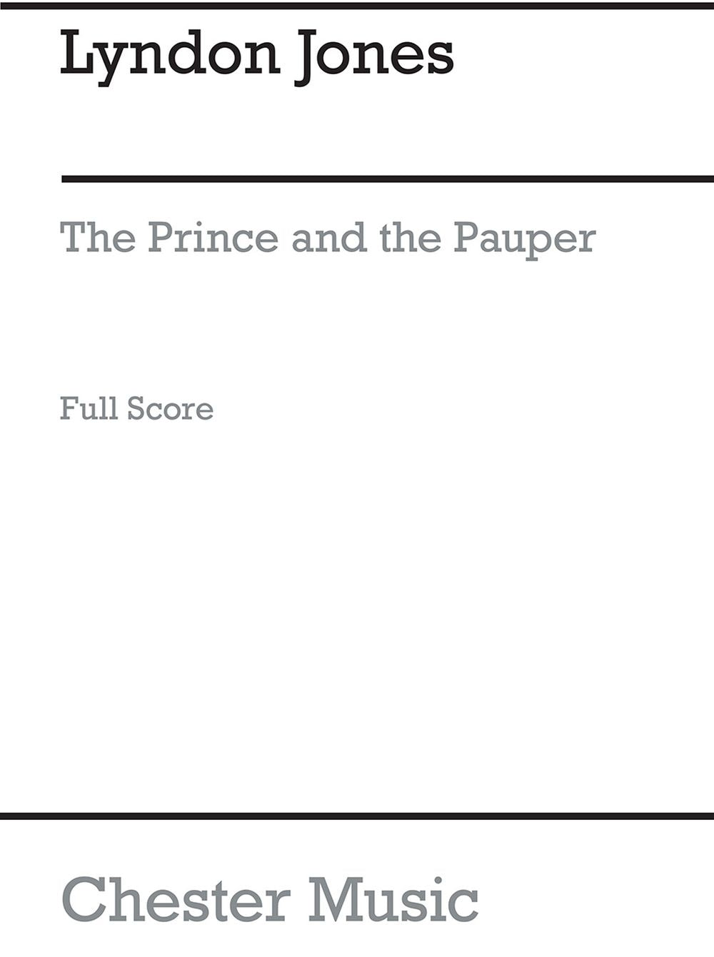 The Prince And The Pauper Score de Lyndon Jones, Partition