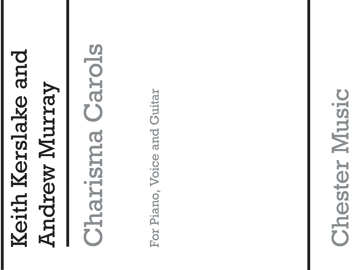Charisma Carols de Andrew Murray, Livre pour piano et Chant et Guitare