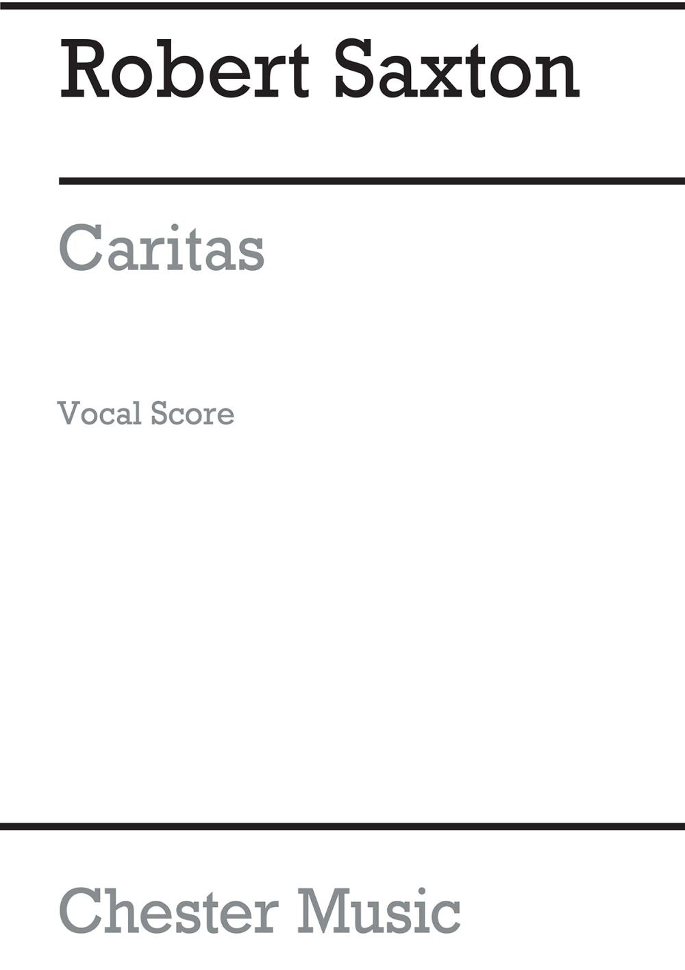 Caritas de Robert Saxton, Livre pour opéra