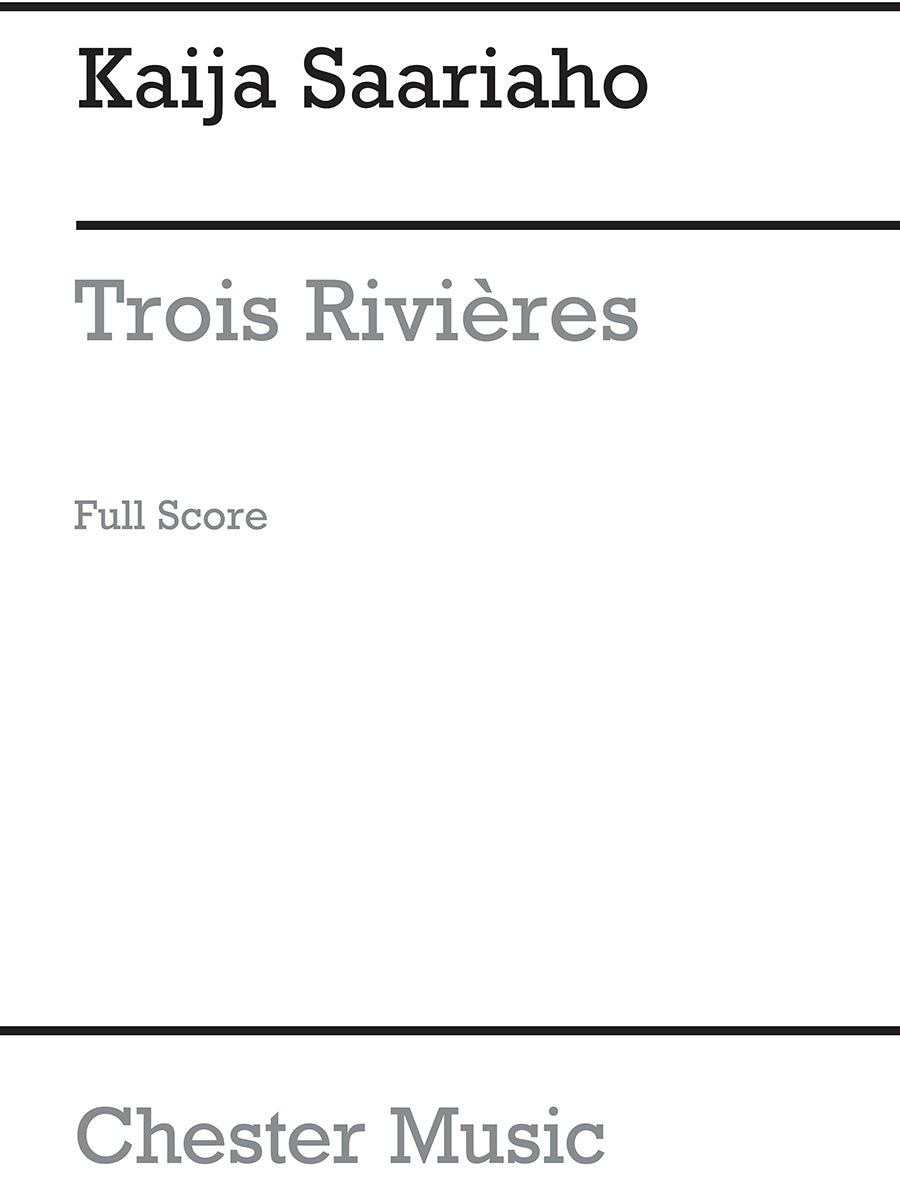 Trois Rivieres de Kaija Saariaho, Livre pour orchestre et Percussion