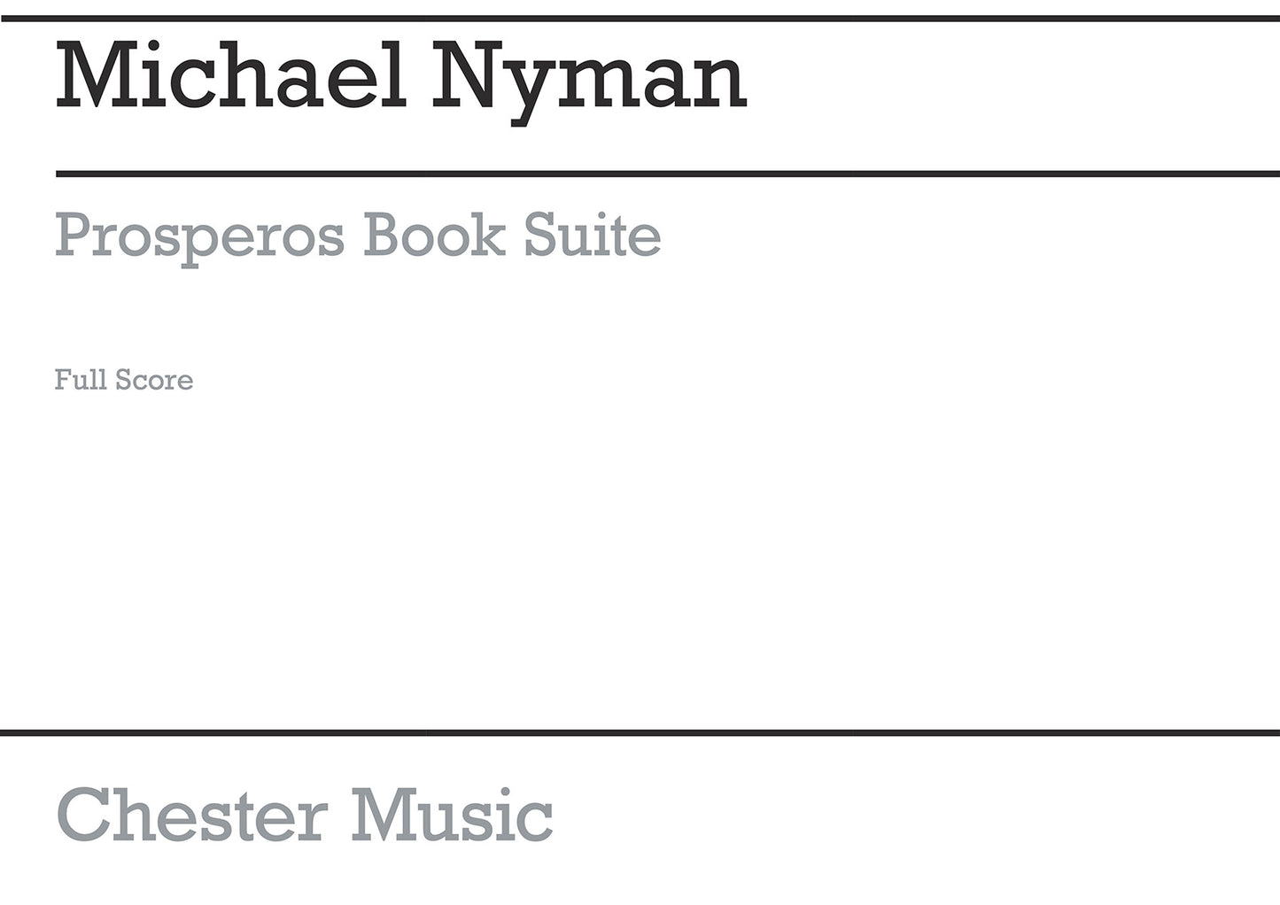 Prospero's Books Suite (Full Score) de Michael Nyman, Partition pour orchestre