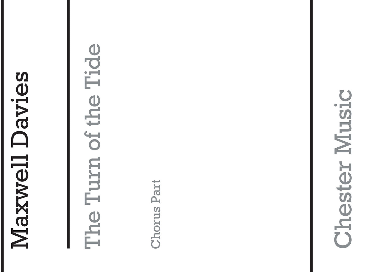 Turn Of The Tide, Final Chorus (Chorus Part) de Peter Maxwell Davies, Livre pour chœur