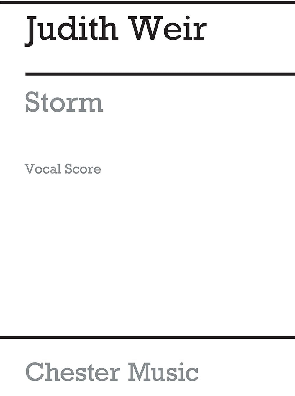 Storm de Judith Weir, Partie séparée pour flûte et Flûte à bec alto et Soprano et Alto et Percussion