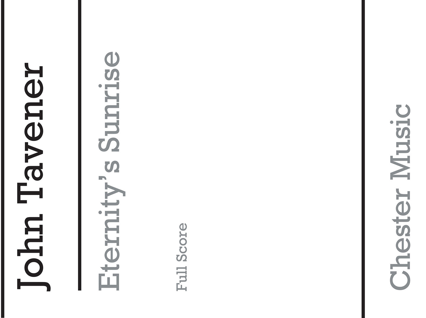 Eternity's Sunrise de John Tavener, Livre pour orchestre et Soprano et Handbells