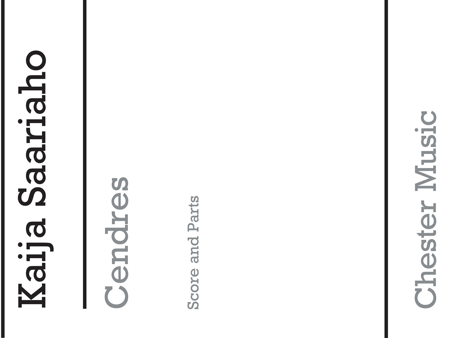 Cendres de Kaija Saariaho, Livre pour violoncelle et Flûte et Piano