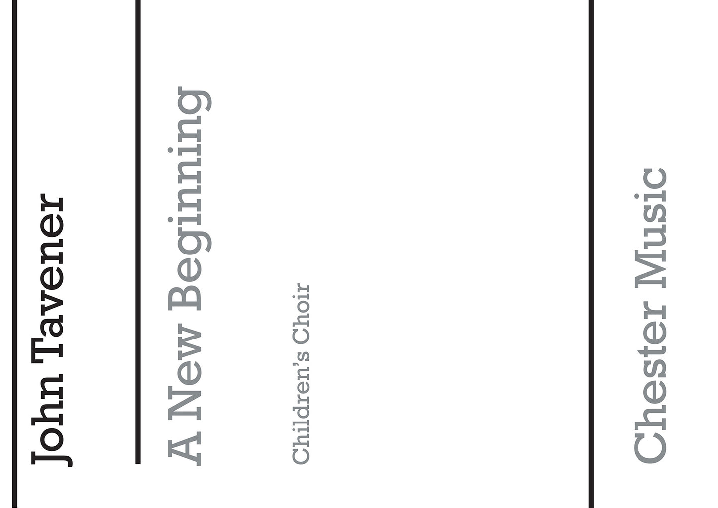 A New Beginning (Children's Choir Part) de John Tavener, Partition chorale pour voix de soprano et SATB et Piano