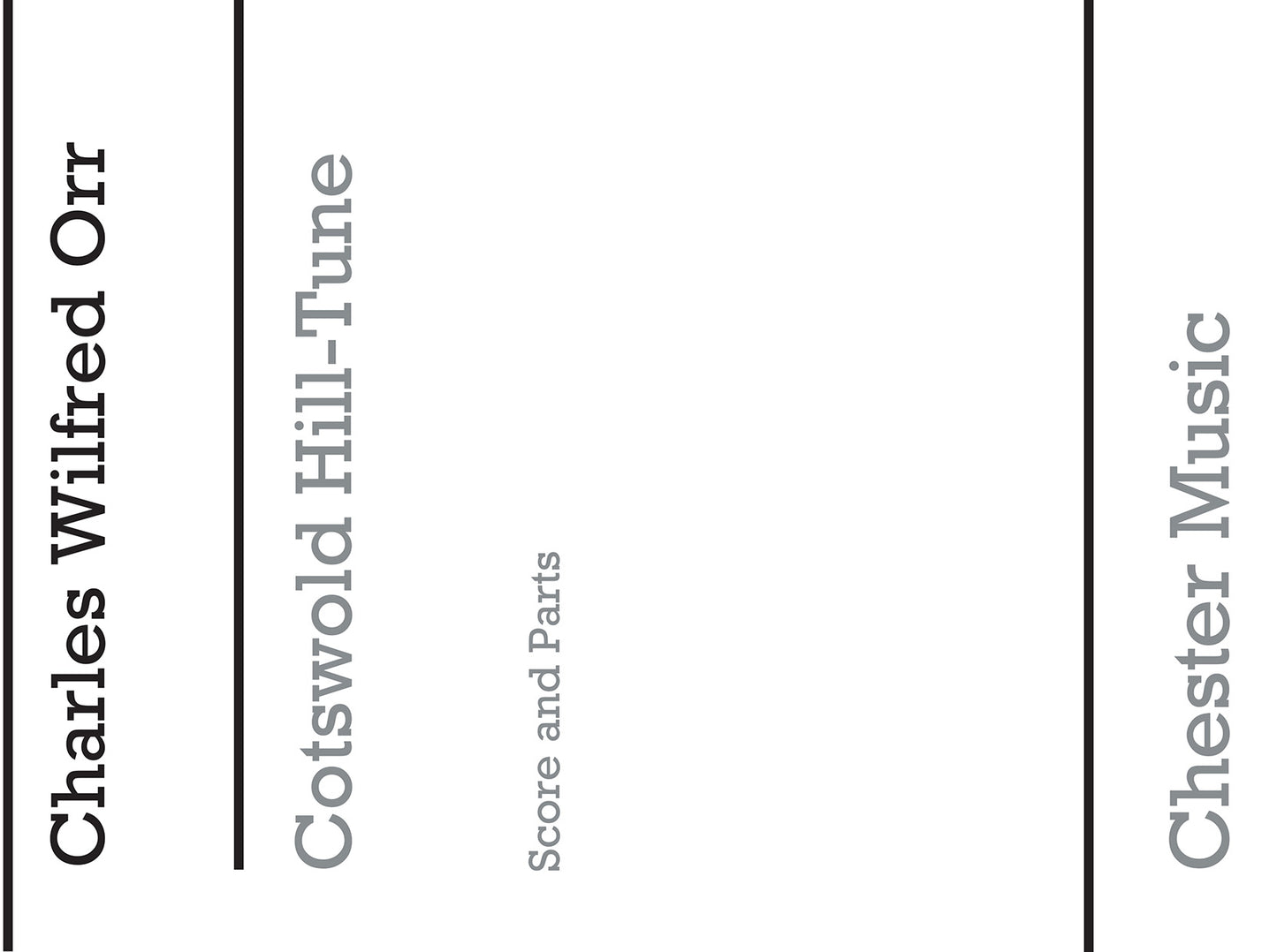 Cotswold Hill-Tune de Charles Wilfred Orr, Partition + parties pour orchestre à cordes