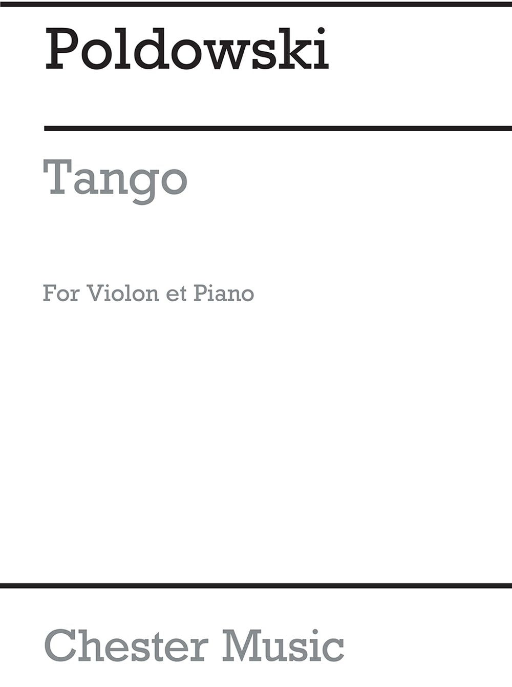 Tango for Violin and Piano de Poldowski, Livre pour violon et Piano
