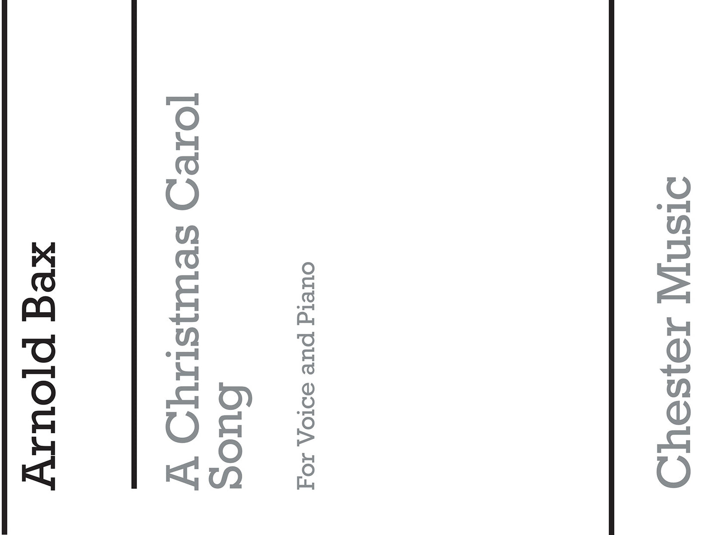 A Christmas Carol de Arnold Bax, Livre pour voix et Piano