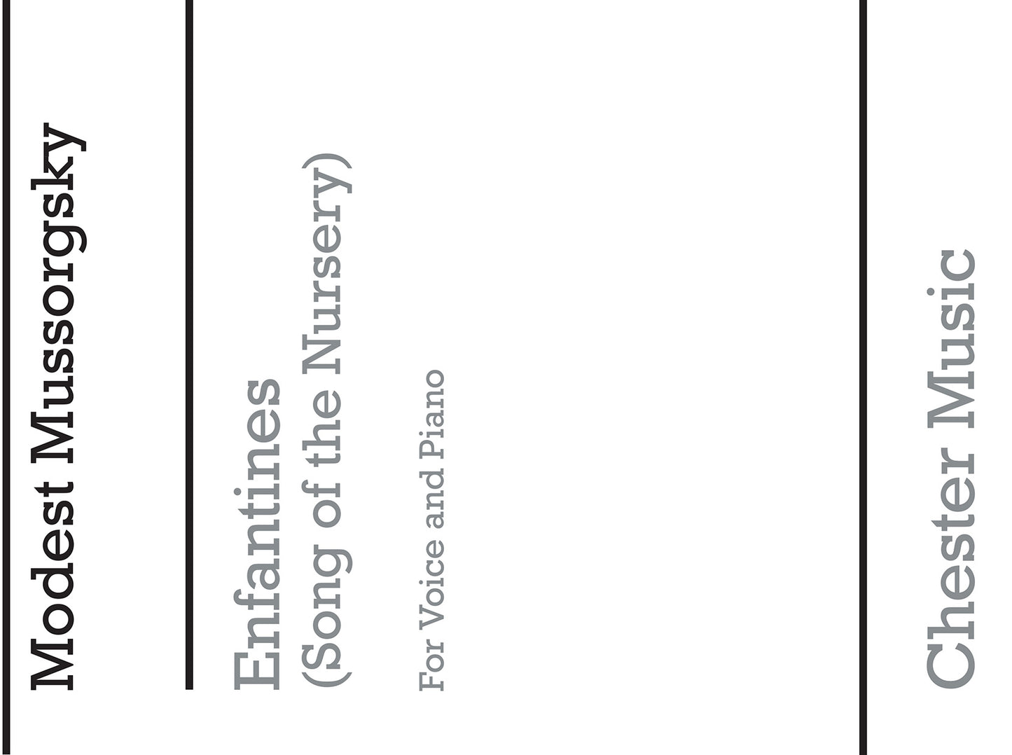 Enfantines (Voice And Piano) de Modest Mussorgsky, Livre pour voix et Piano