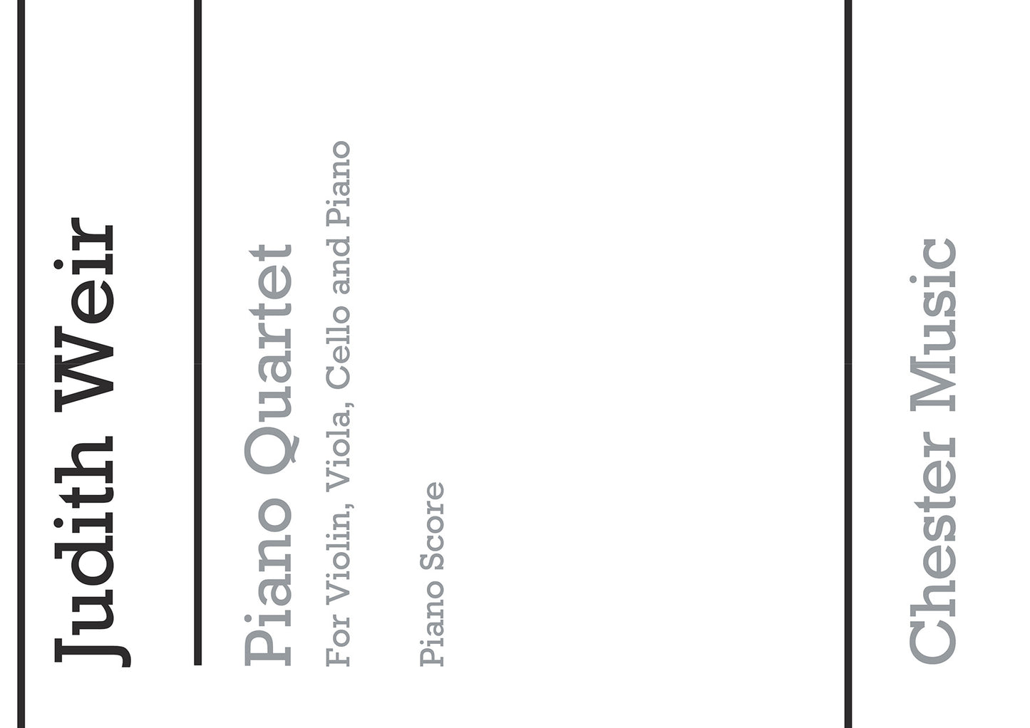 Piano Quartet (Piano Score) de Judith Weir, Partition pour quatuor avec piano