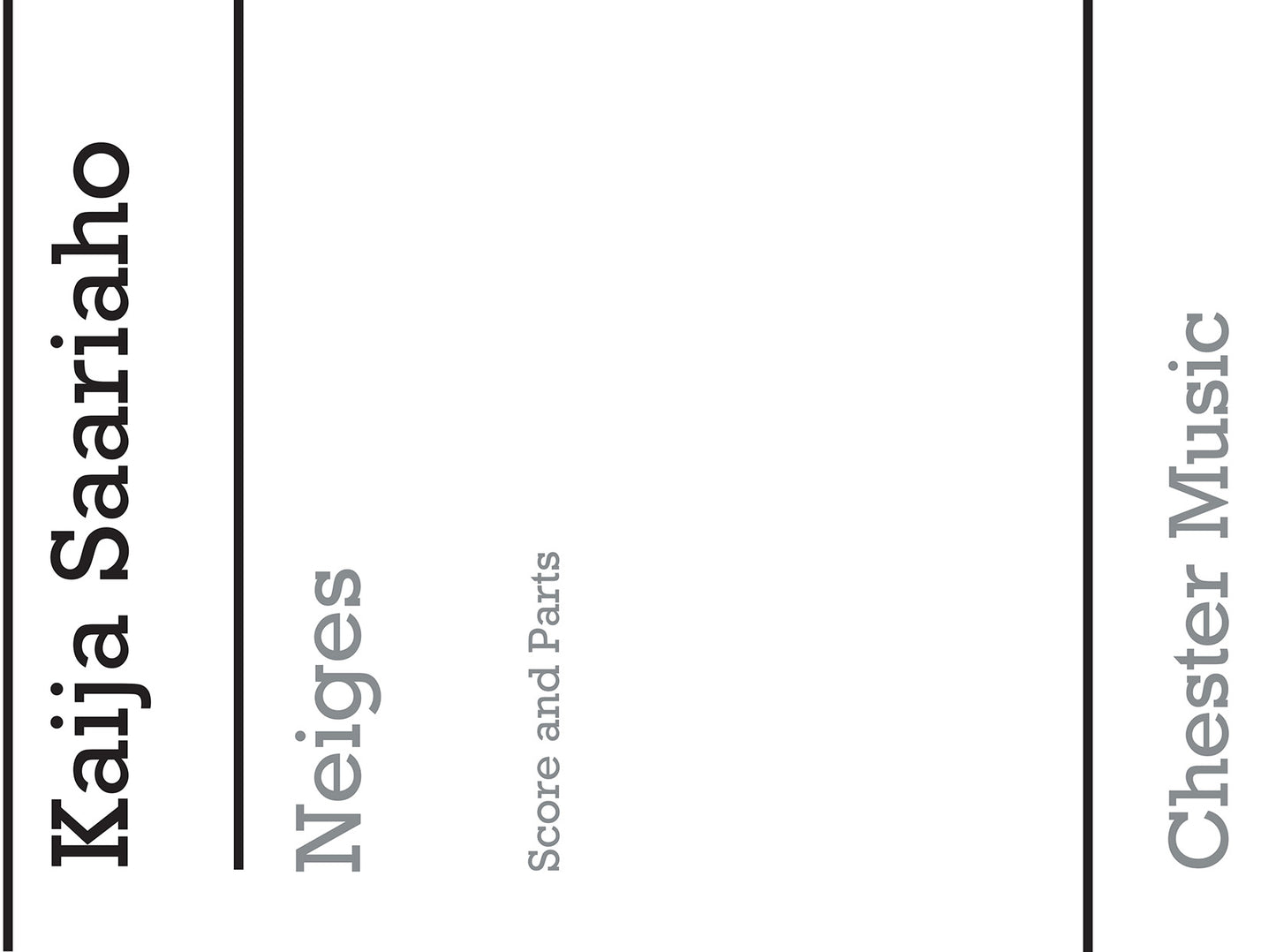 Neiges For Eight Cellos de Kaija Saariaho, Partition + parties pour ensemble de violoncelles