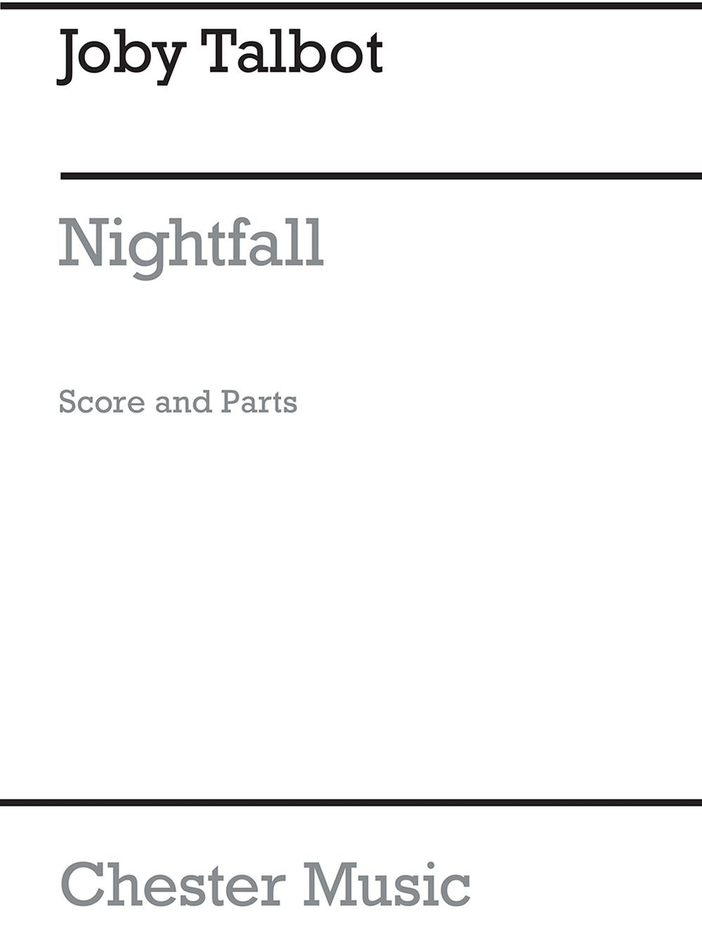 Nightfall de Joby Talbot, Partition + parties pour quatuor à cordes