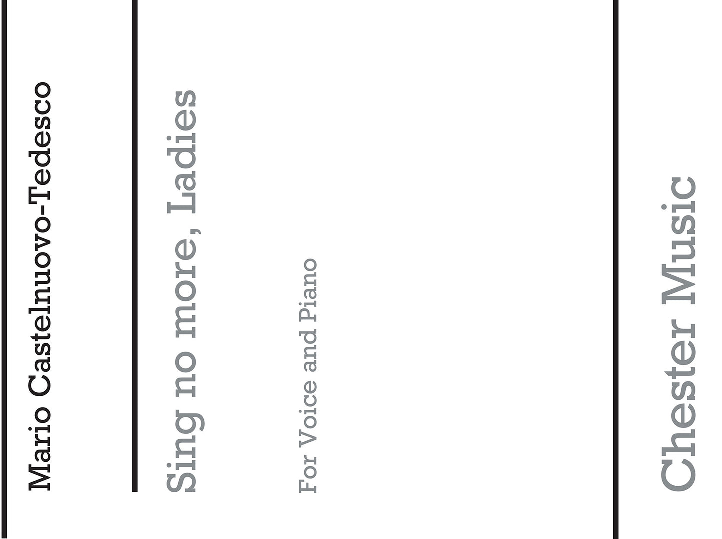 Sigh No More Ladies (Voice/Piano) de Mario Castelnuovo-Tedesco, Livre pour voix et Piano