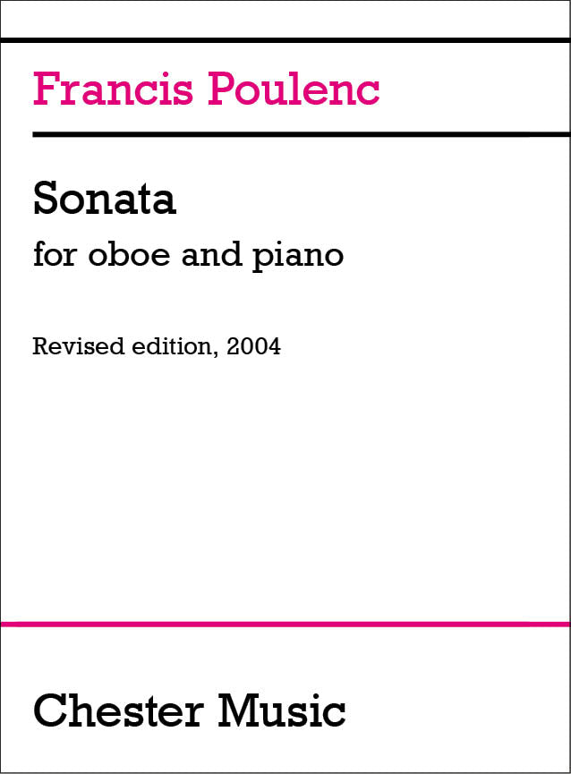 Sonata For Oboe And Piano de Francis Poulenc, Livre pour hautbois et Piano