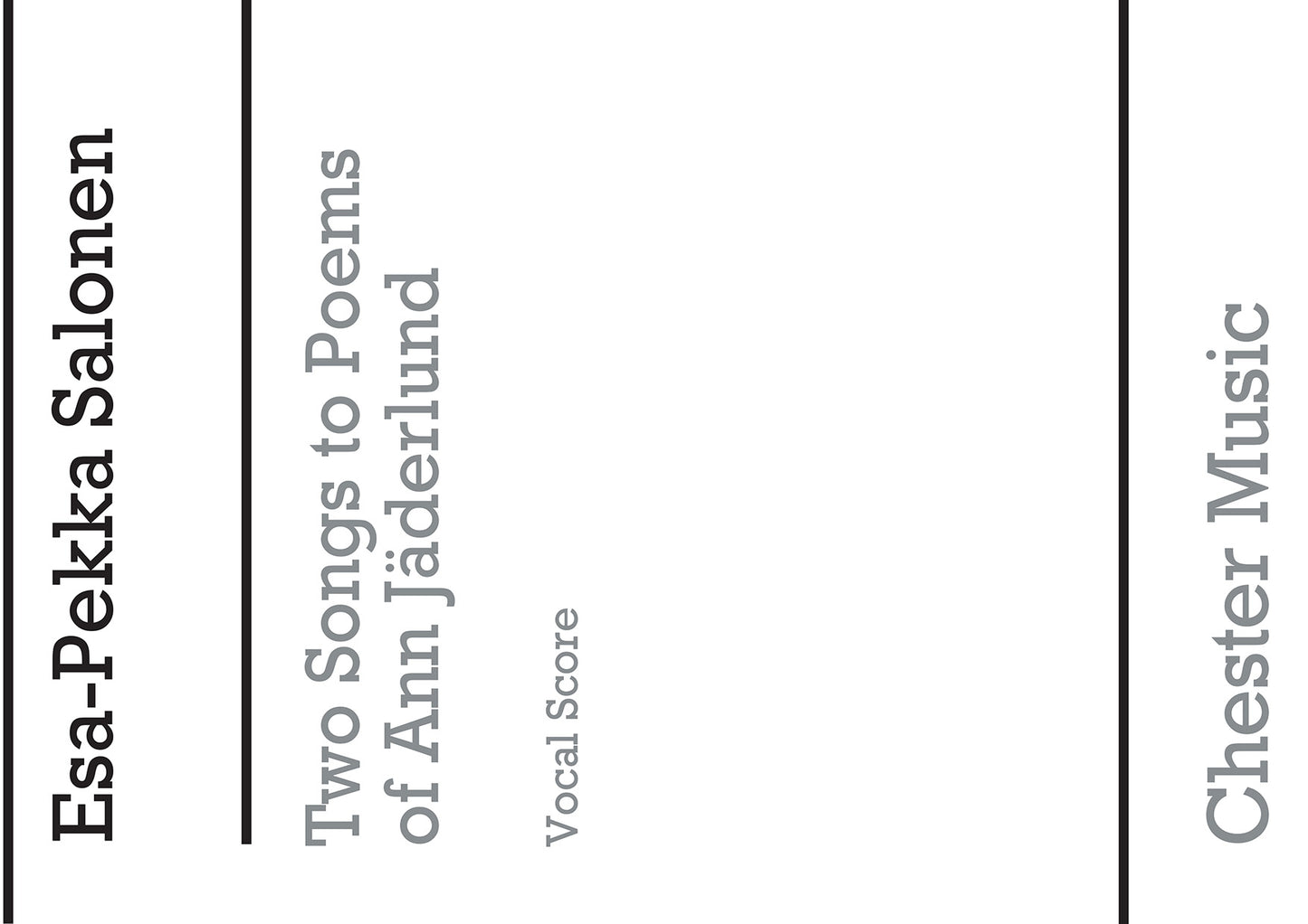 Two Songs From Kalender Röd de Esa-Pekka Salonen, Livre pour sATB