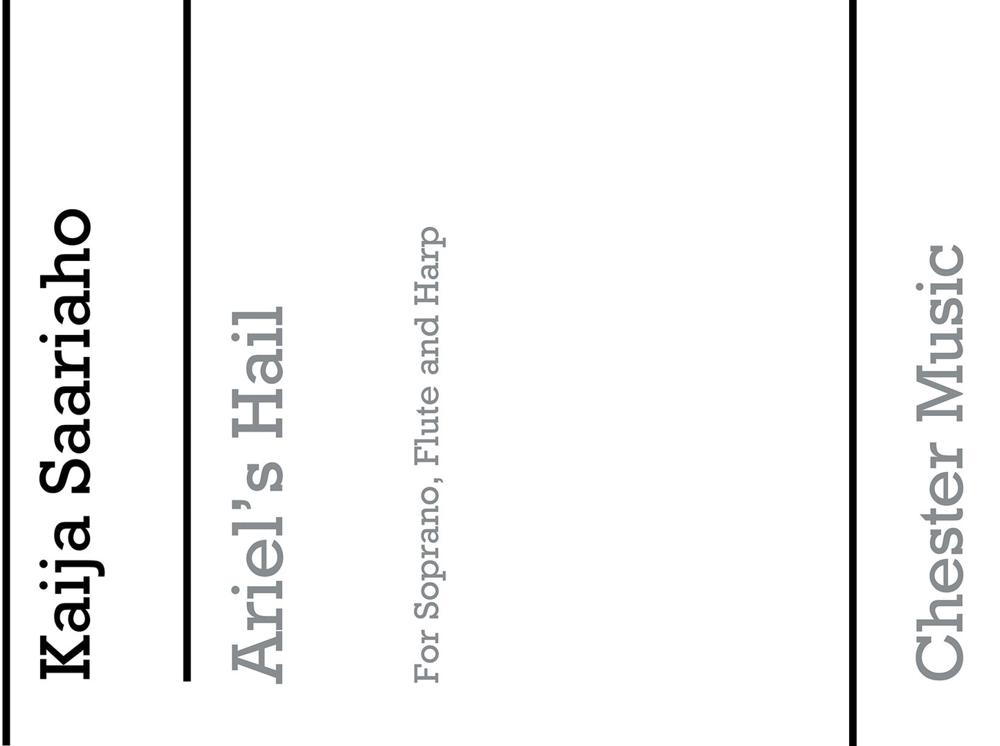 Ariel's Hail (Performance Score) de Kaija Saariaho, Partition pour ensemble de chambre