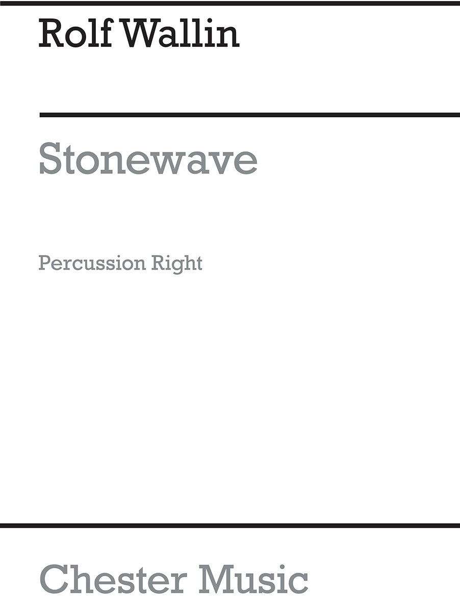 Stonewave For 3 Percussionists (Parts) de Rolf Wallin, Livre pour percussion