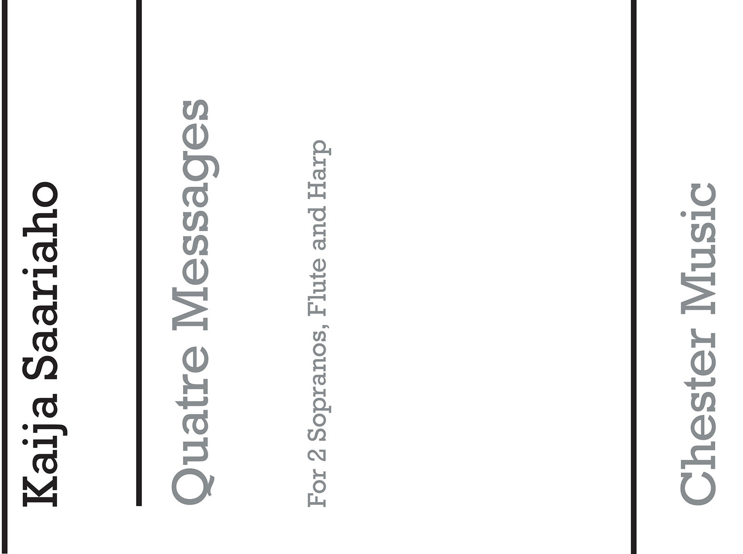 Saariaho Quatre Messages, Livre pour ensemble de chambre