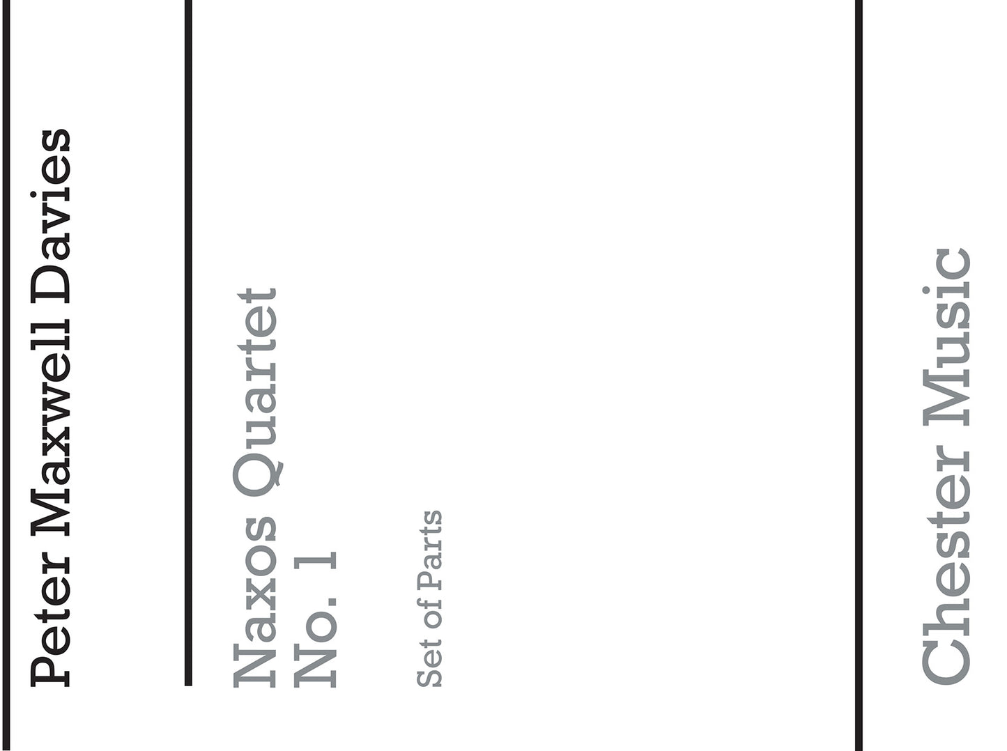 Naxos Quartet No.1 (Parts) de Peter Maxwell Davies, Livre pour quatuor à cordes