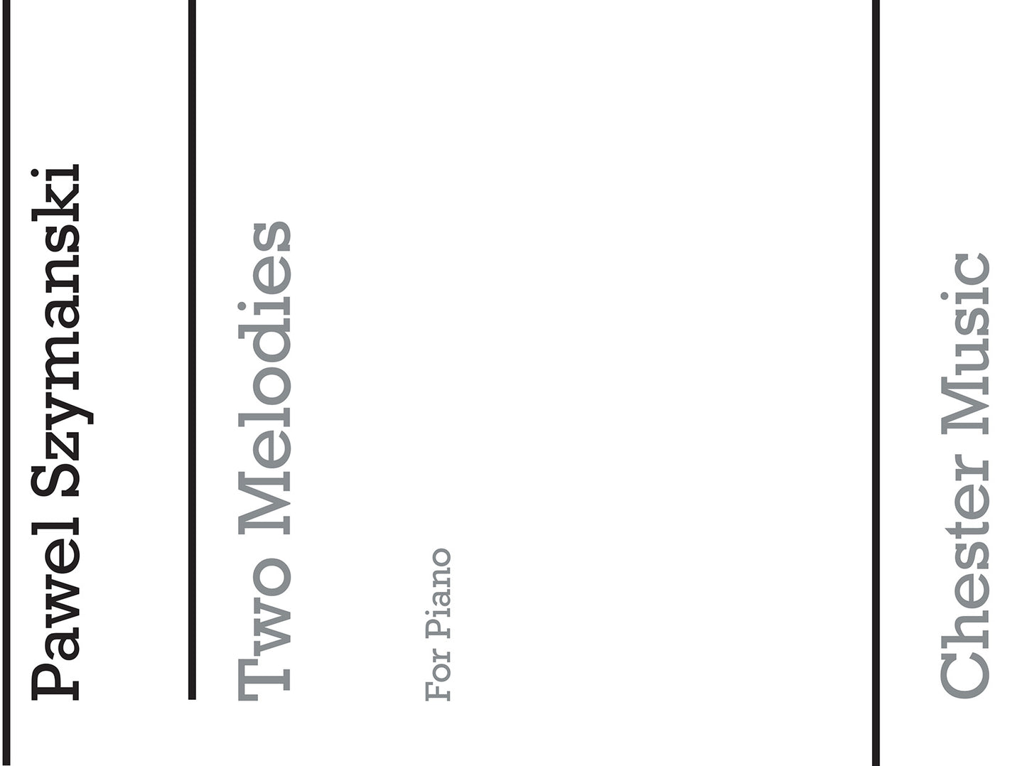 Two Melodies For Piano de Pawel Szymanski, Livre pour piano