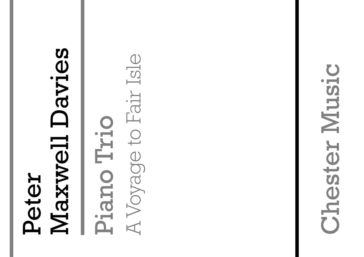 A Voyage To Fair Isle de Peter Maxwell Davies, Livre pour violon et Violoncelle et Piano