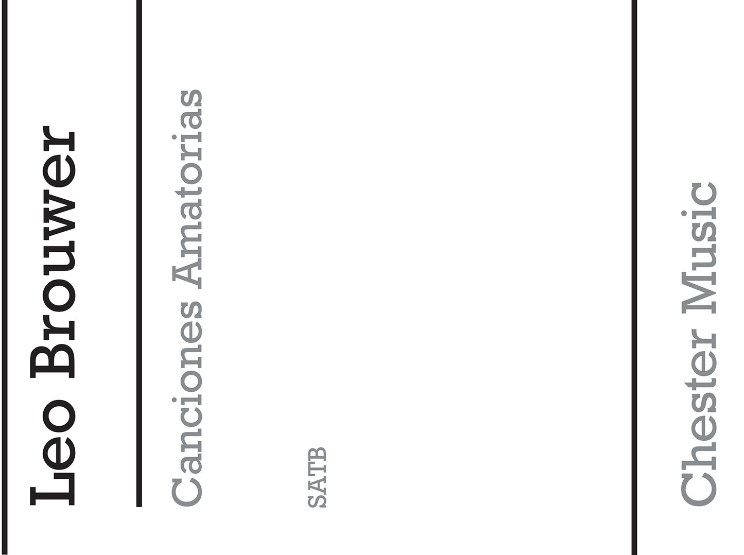 Canciones Amatorias de Leo Brouwer, Partition chorale pour sATB