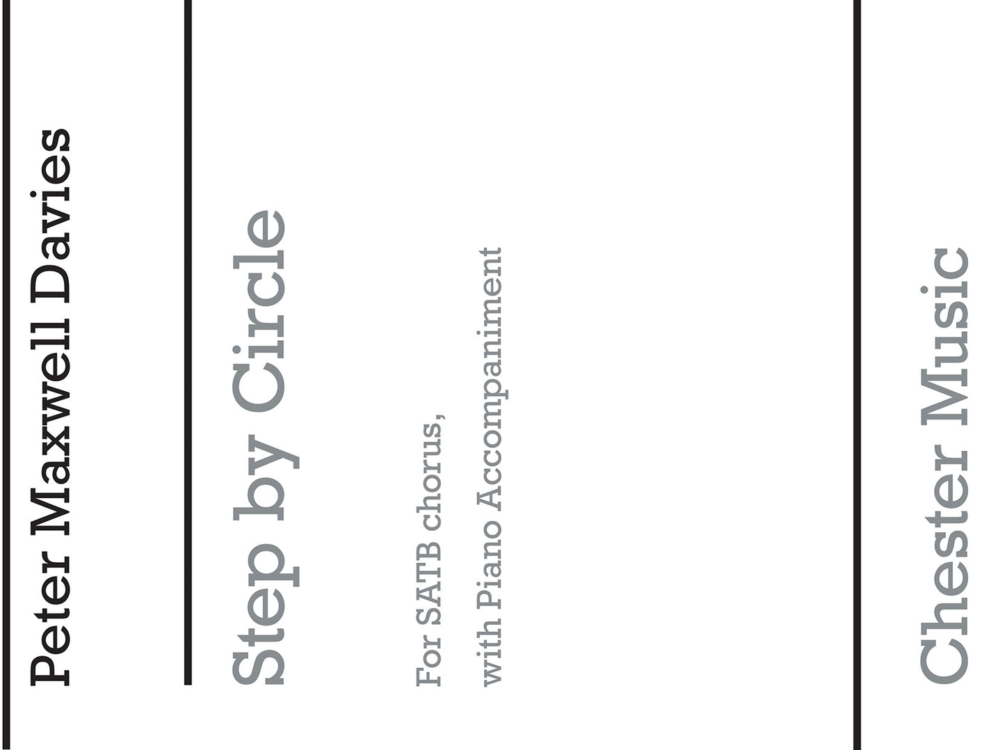 Step By Circle de Peter Maxwell Davies, Partition chorale pour sATB et Piano