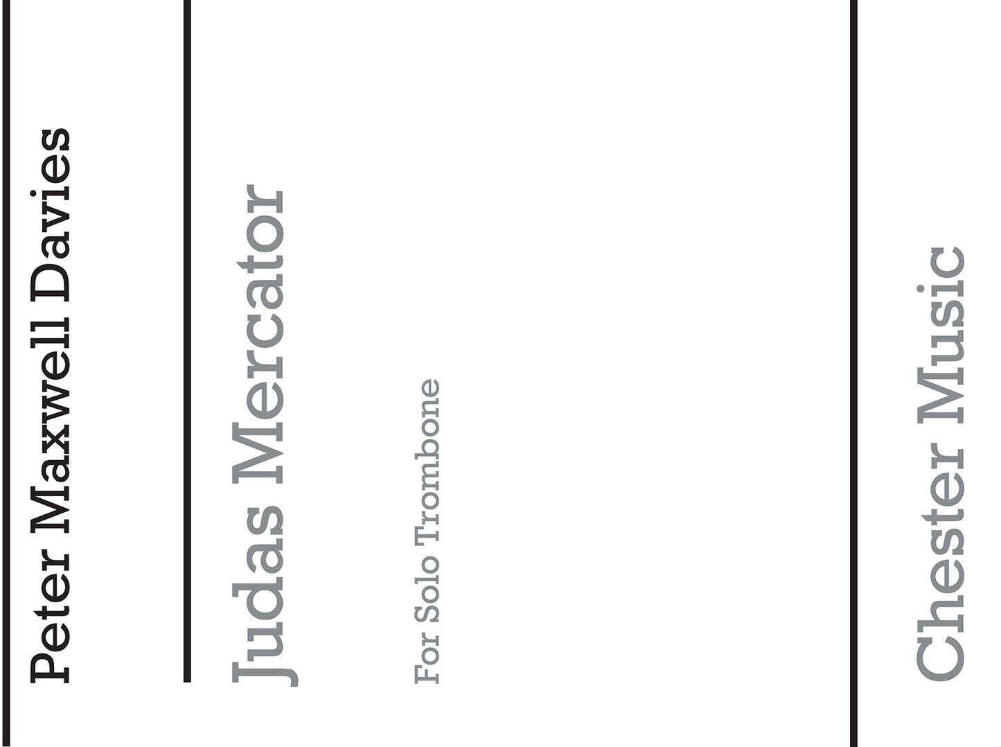 Judas Mercator de Peter Maxwell Davies, Livre pour trombone