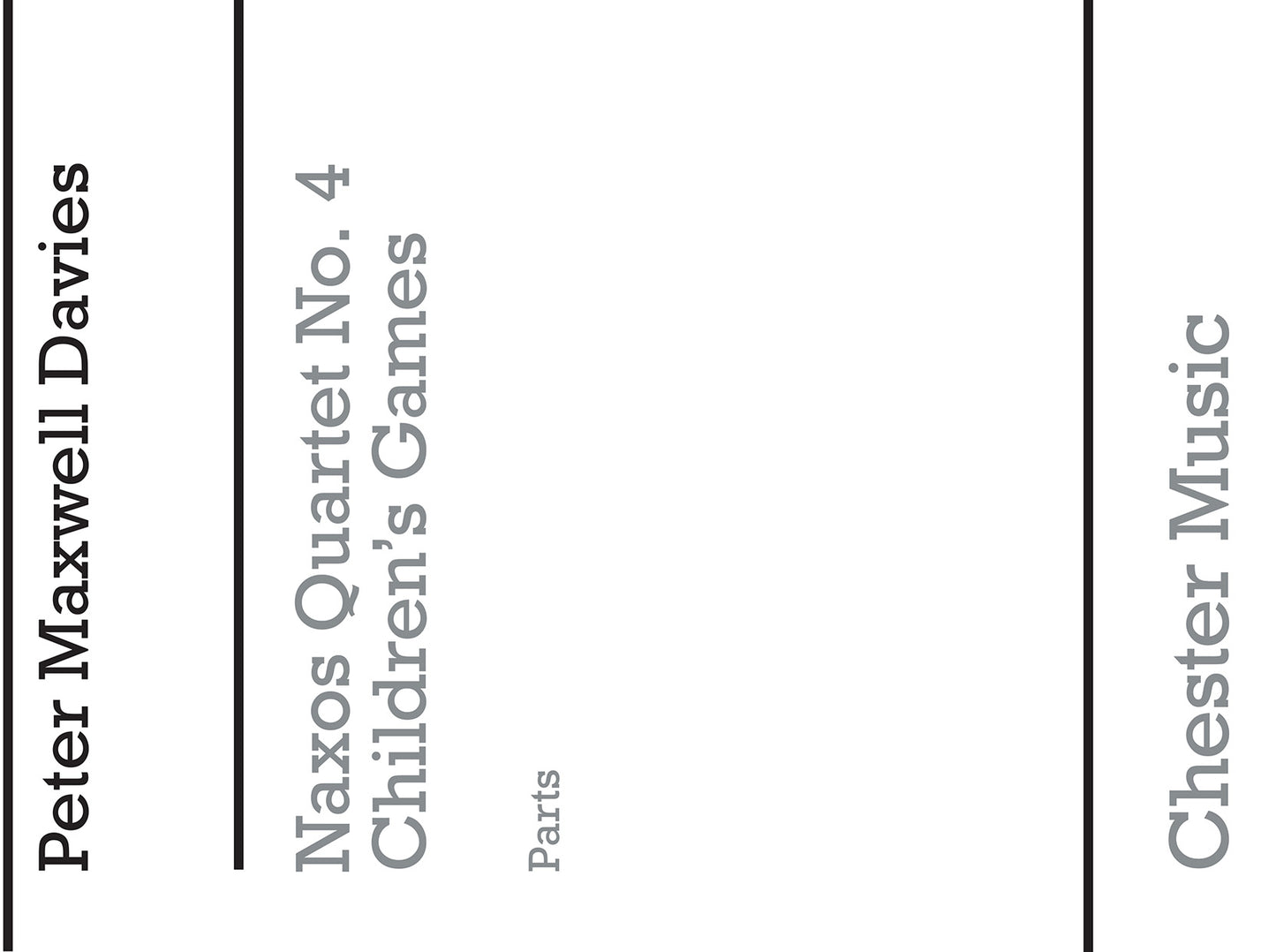 Naxos Quartet No.4 (Parts) de Peter Maxwell Davies, Livre pour quatuor à cordes
