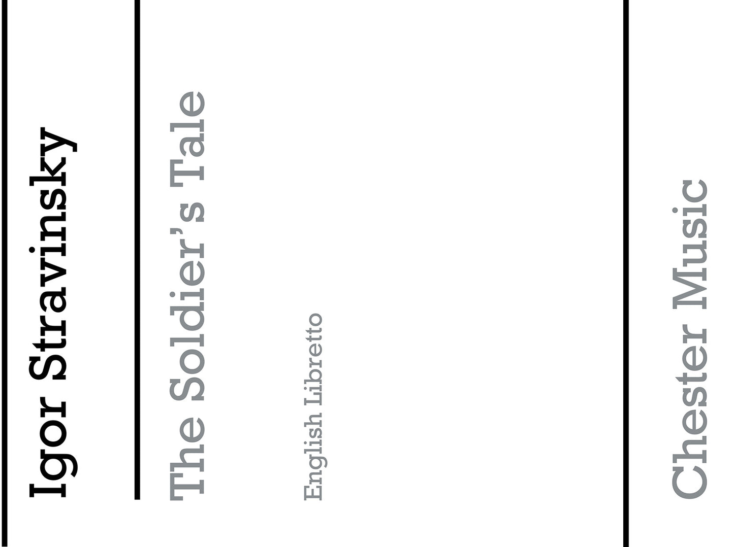 Soldiers Tale Libretto (English) de Igor Stravinsky, Livre pour opéra