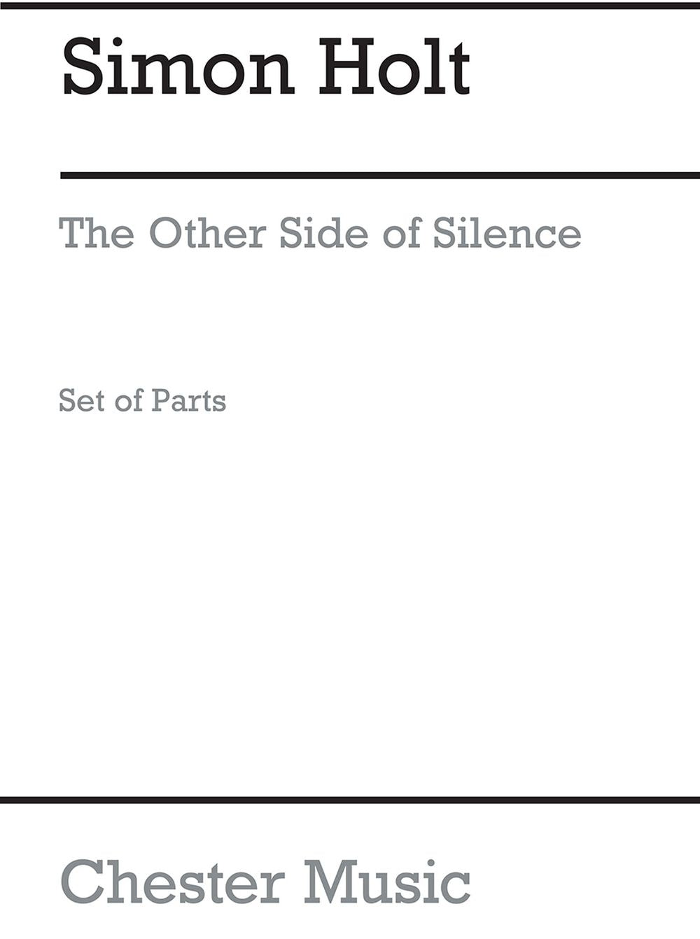 The Other Side Of Silence (Parts) de Simon Holt, Livre pour flûte alto et Flûte et Piccolo et Harpe et Alto