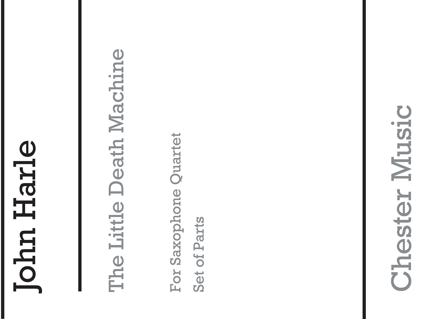 The Little Death Machine (Parts) de John Harle, Livre pour quatuor de saxophones