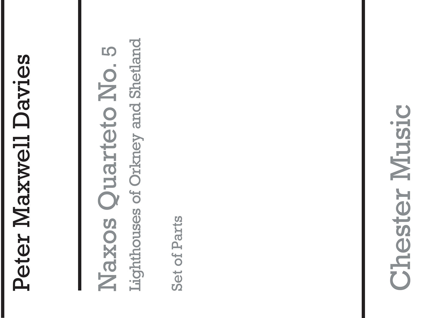 Naxos Quartet No.5 (Parts) de Peter Maxwell Davies, Livre pour quatuor à cordes