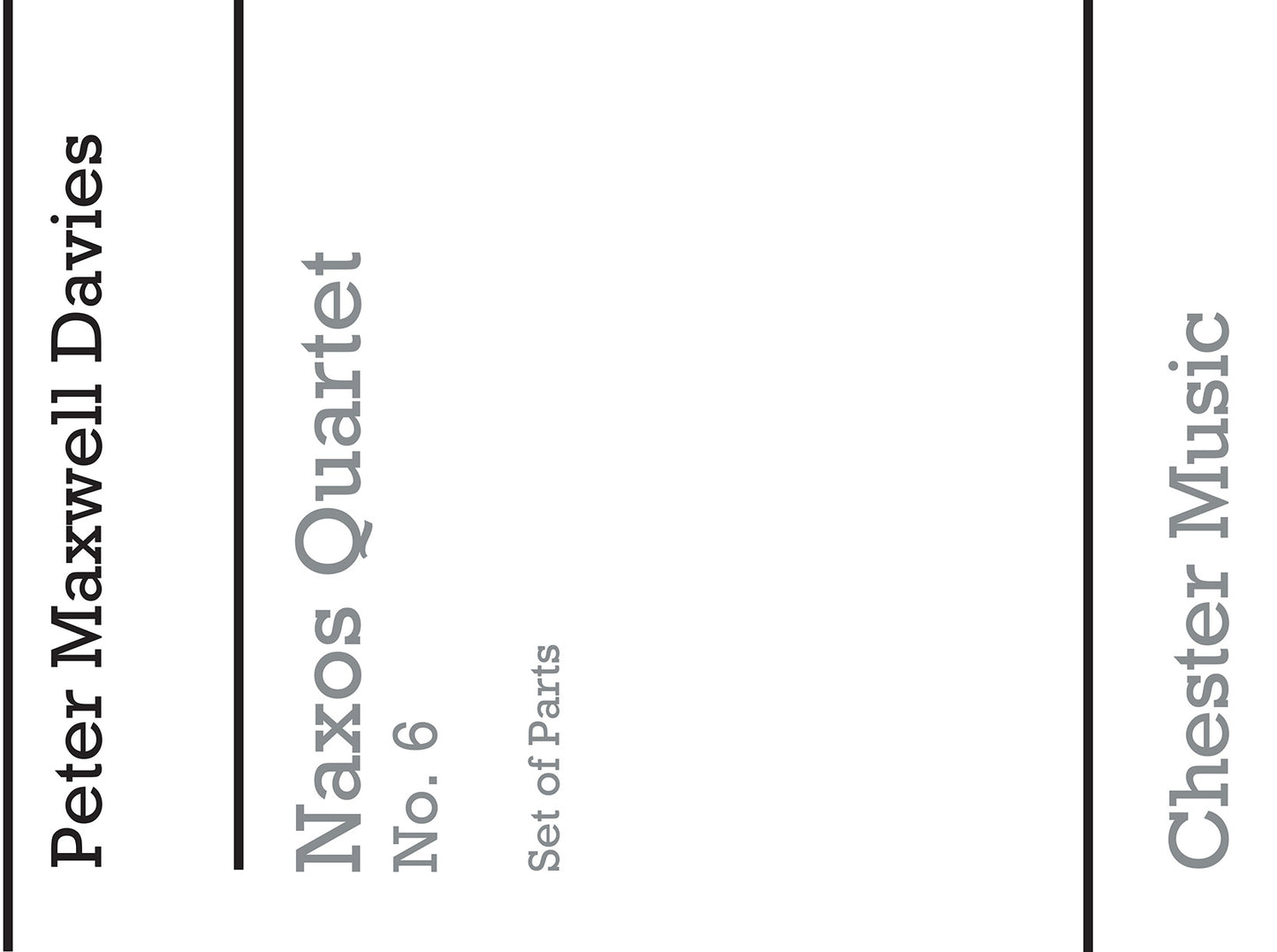 Naxos Quartet No.6 (Parts) de Peter Maxwell Davies, Livre pour quatuor à cordes et Violon