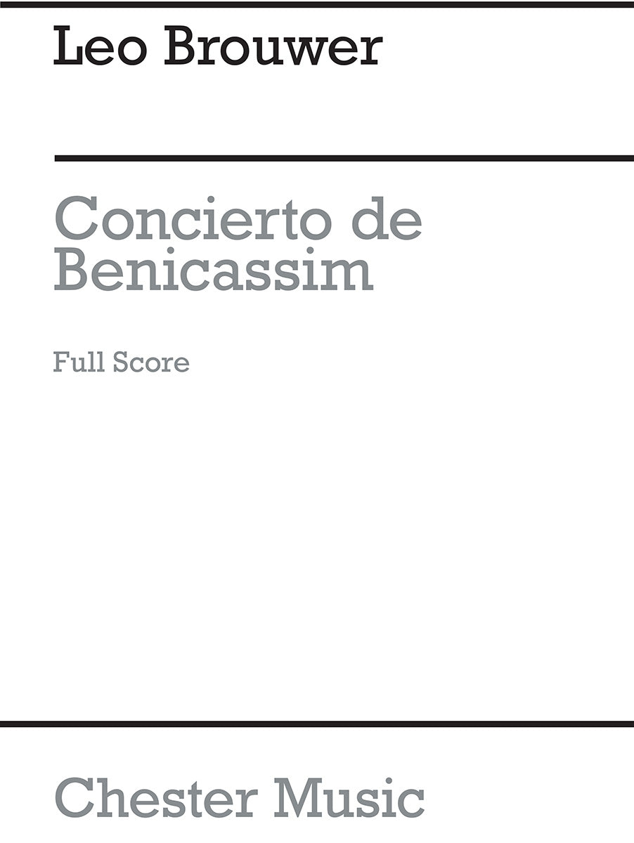 Concierto De Benicassim de Leo Brouwer, Livre pour orchestre