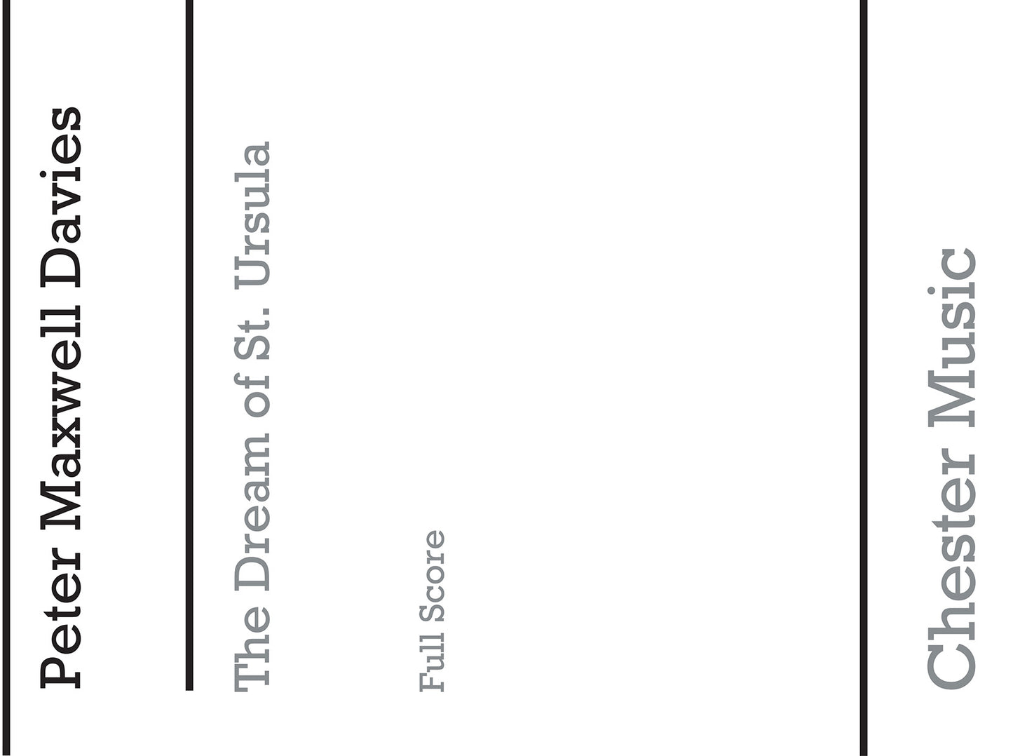 The Dream Of St. Ursula de Peter Maxwell Davies, Partition pour woodwind Ensemble