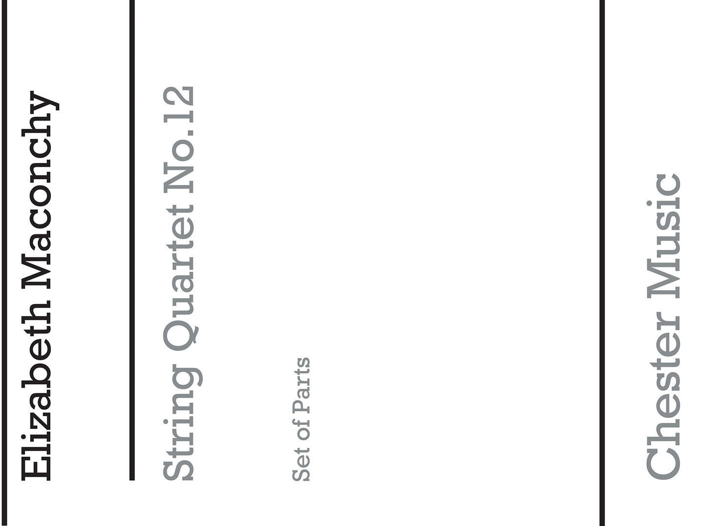 String Quartet No.12 (Parts) de Elizabeth Maconchy, Livre pour quatuor à cordes