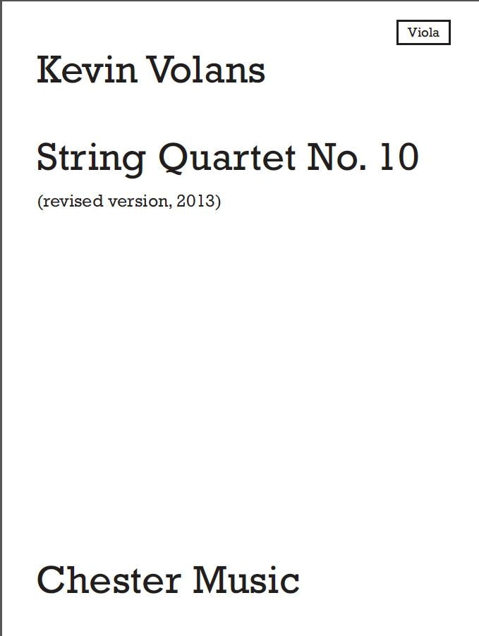 String Quartet No.10 de Kevin Volans, Jeu de parties pour quatuor à cordes