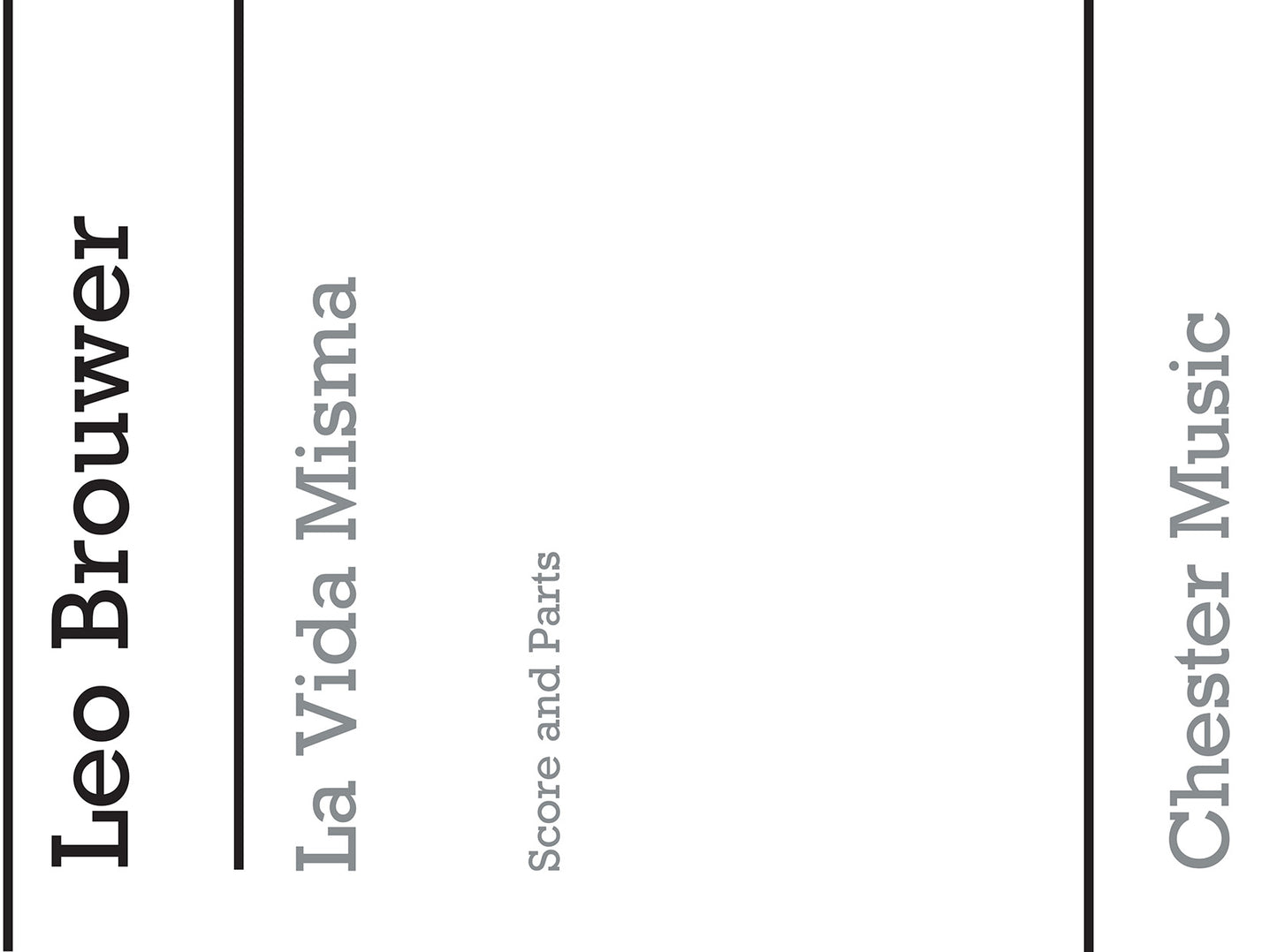 La Vida Misma de Leo Brouwer, Partition + parties pour violon et Violoncelle et Piano et Percussion