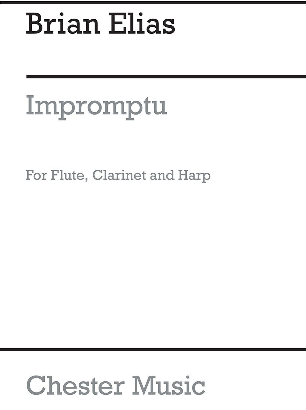 Impromptu - Flute/Clarinet/Harp de Brian Elias, Livre pour flûte et Clarinette et Harpe