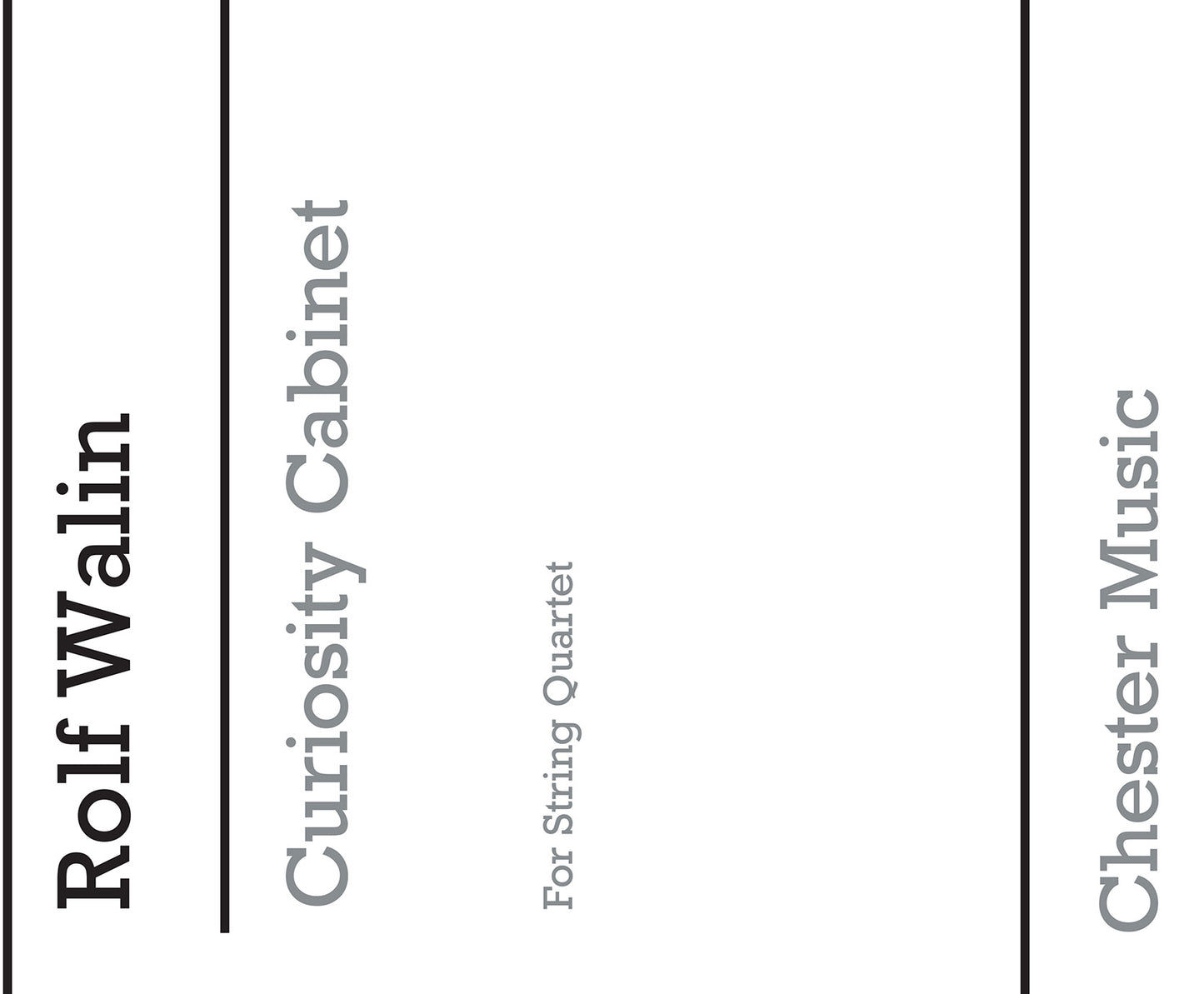 Curiosity Cabinet (Parts) de Rolf Wallin, Livre pour quatuor à cordes