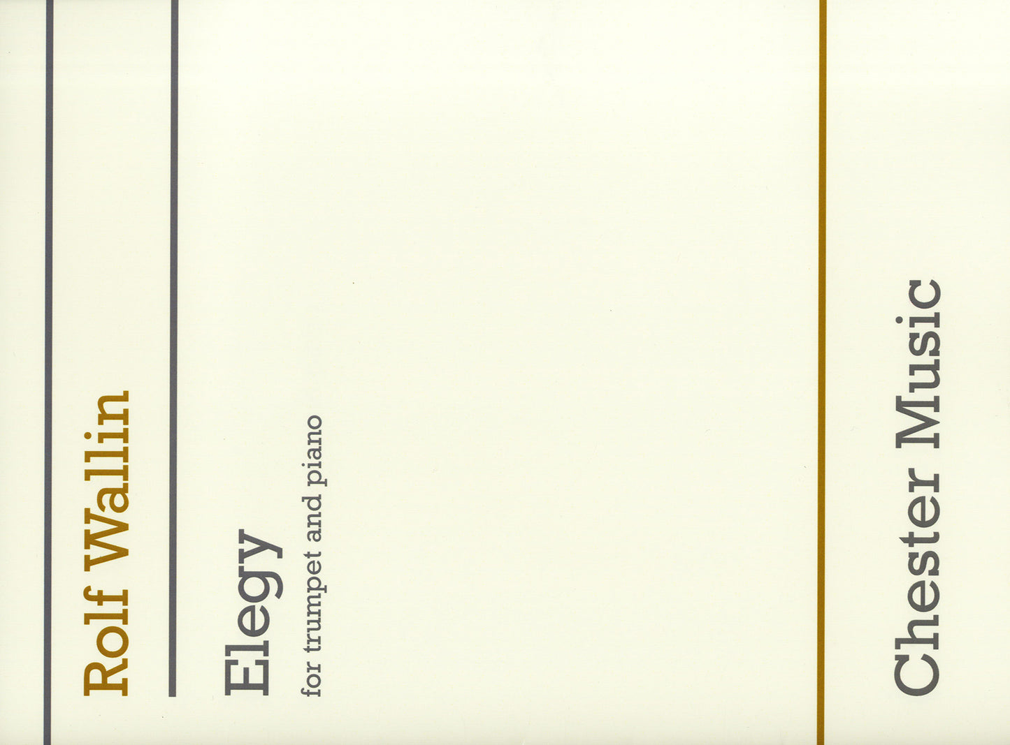 Elegy de Rolf Wallin, Livre pour trompette et Piano