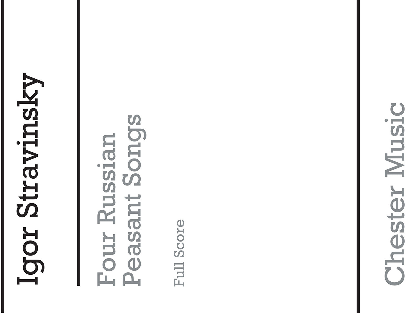 Four Russian Peasant Songs 1954 Ver de Igor Stravinsky, Livre pour voix
