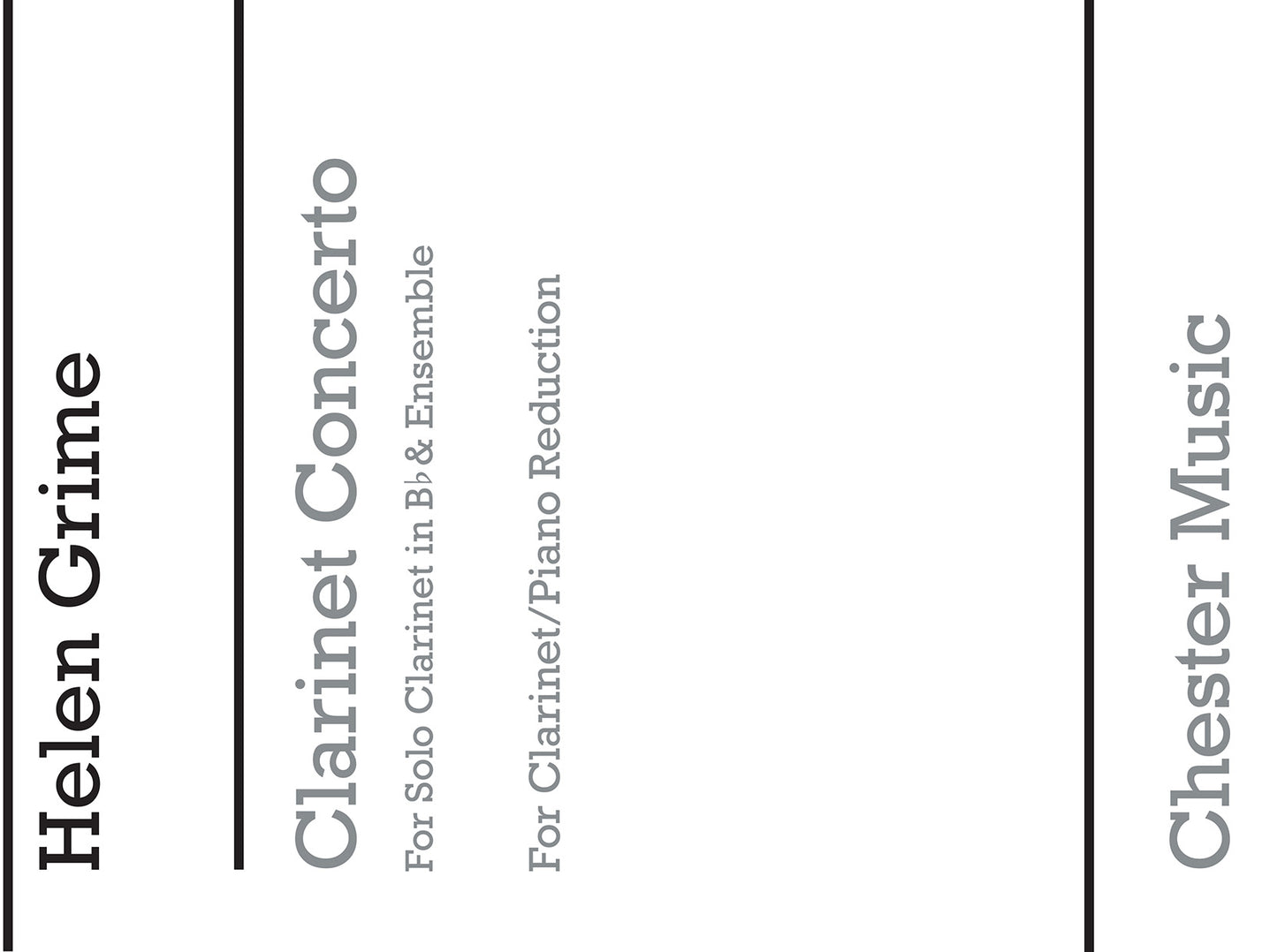 Clarinet Concerto (Clarinet/Piano) de Helen Grime, Livre pour clarinette et Piano