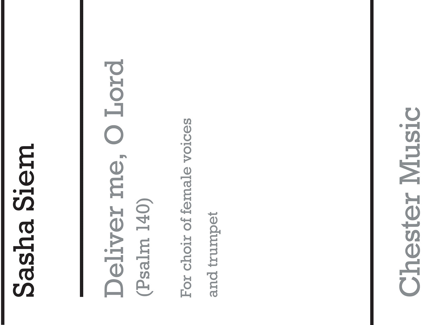Deliver Me, O Lord (Psalm 140) de Charlie Mole, Partition chorale pour sSA et Trompette