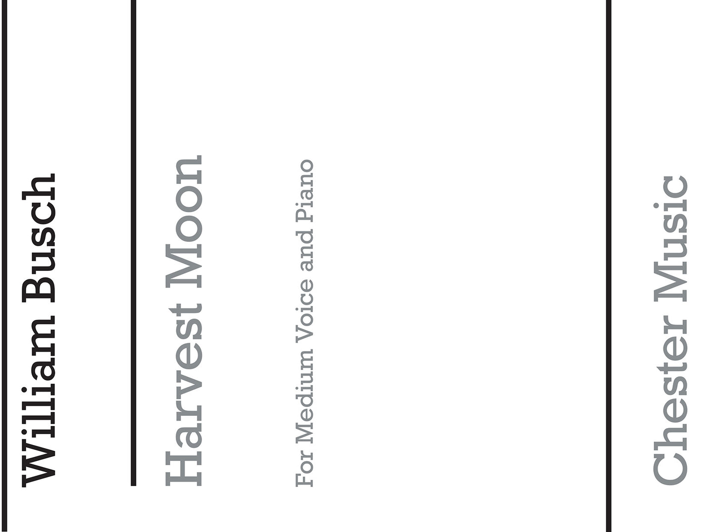 Harvest Moon de William Busch, Livre pour voix moyenne et Piano