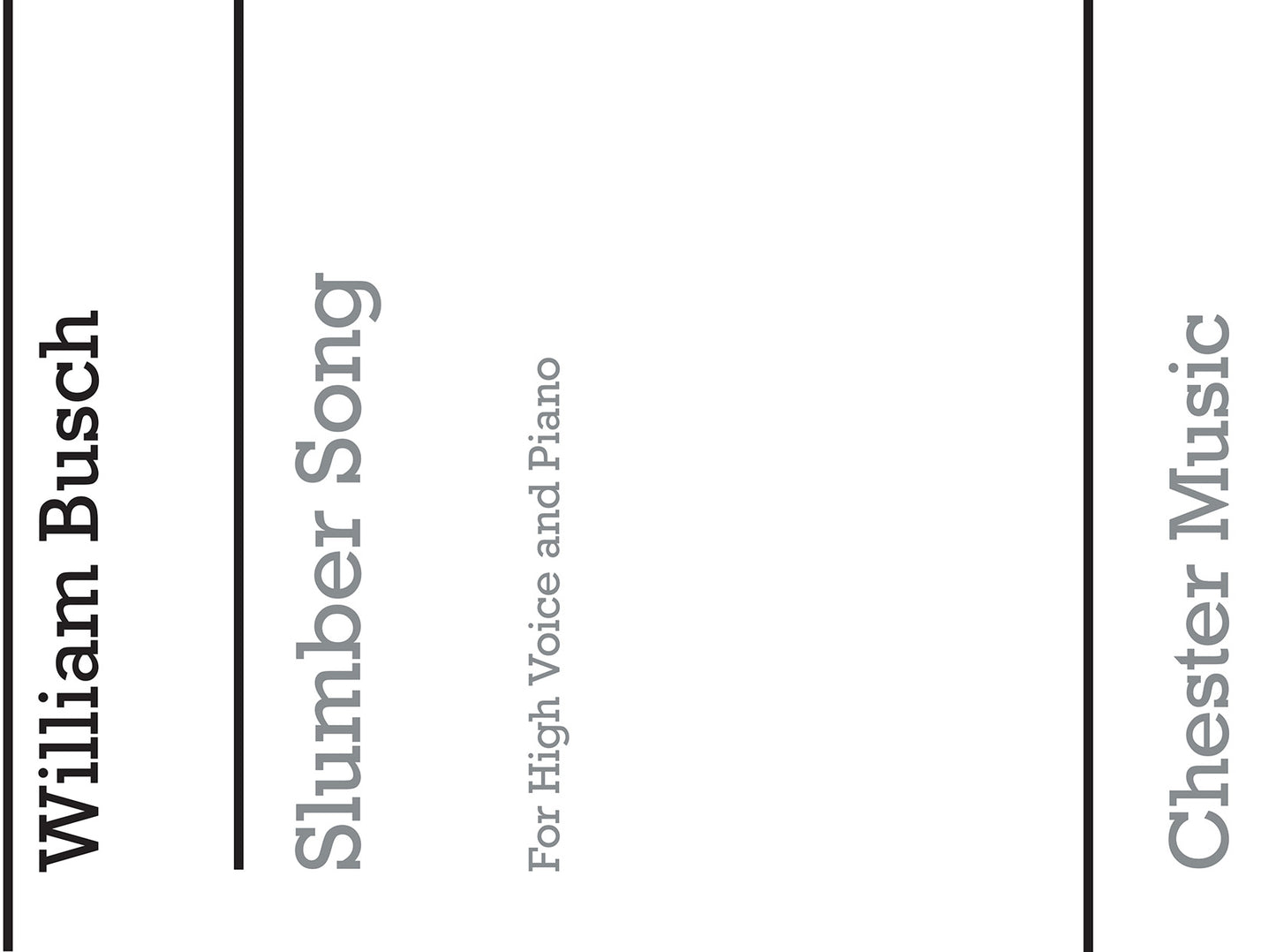 Slumber Song de William Busch, Livre pour voix aiguë et Piano