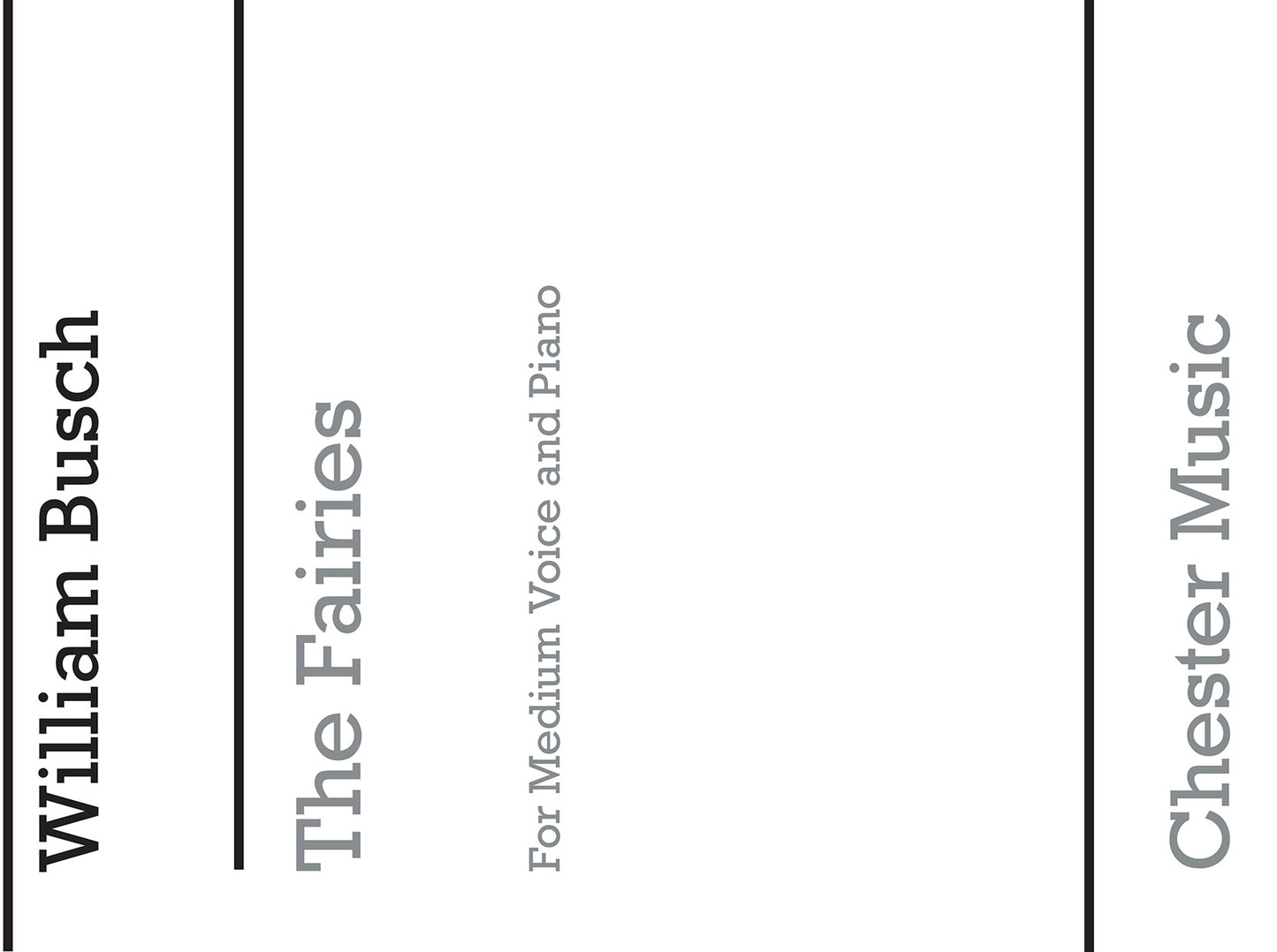 The Fairies de William Busch, Livre pour voix moyenne et Piano
