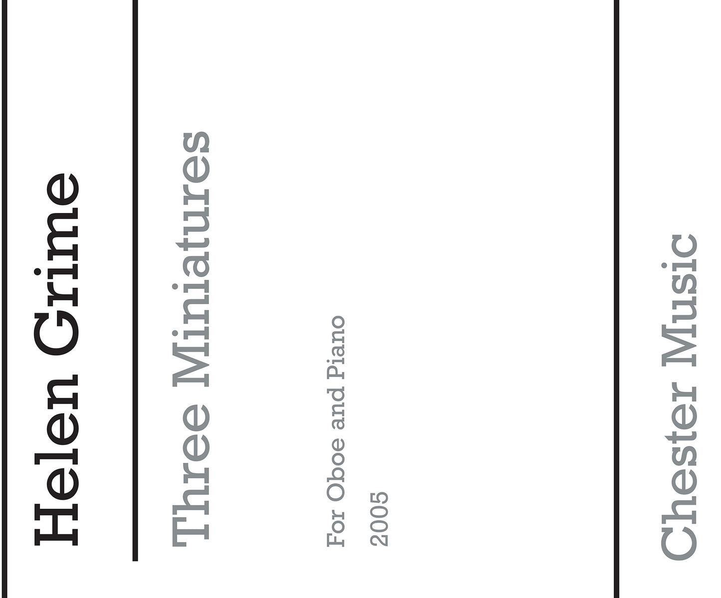 Three Miniatures de Helen Grime, Livre pour hautbois et Piano